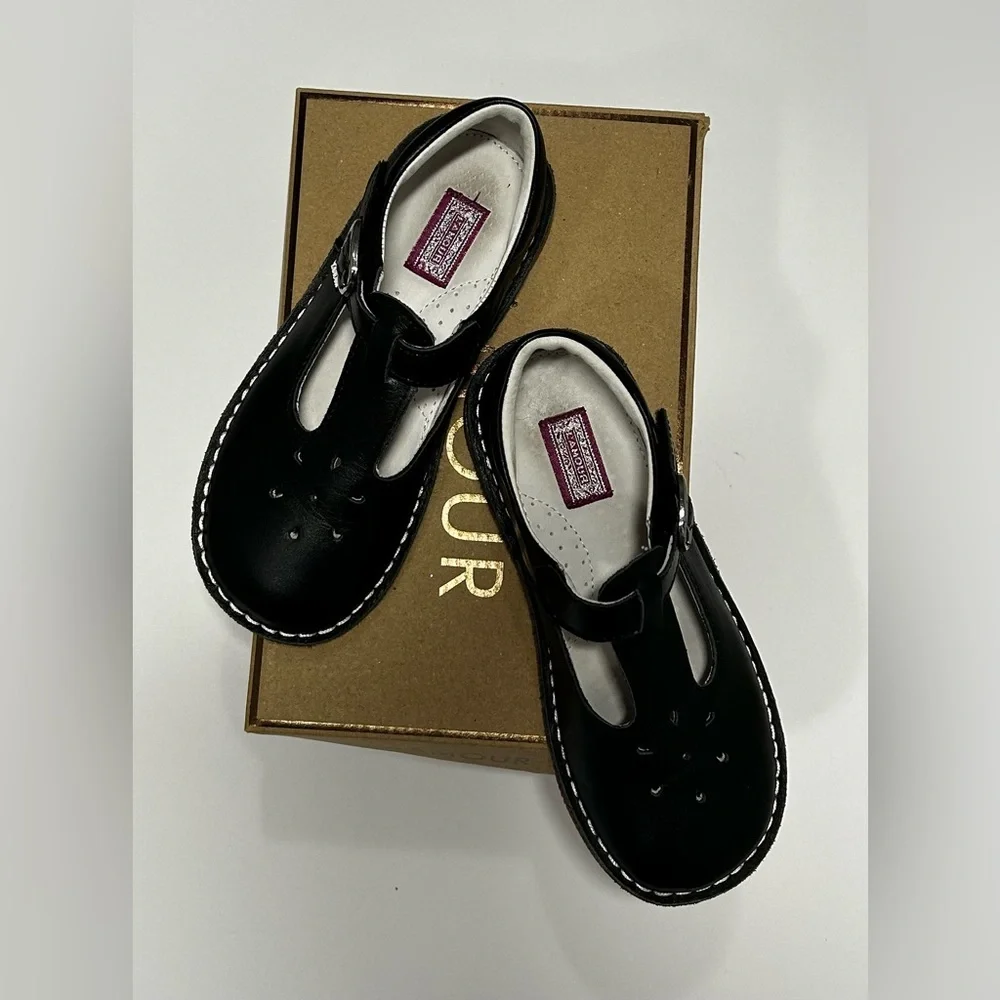 L'Amour Classic Black Kids Mary‎ Jane Shoes